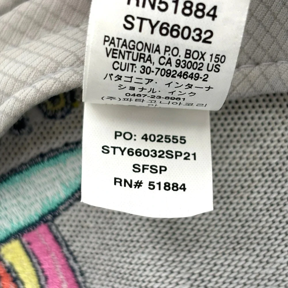 Patagonia Kids Trucker Hat Surfboard Rainbow Mesh Snapback Mint Green Gorpcore